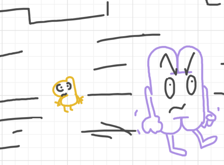 A panel from I've Been Everywhere, Man, episode nine of the Board Boards object show by Furretwalk/WalkingFurret.